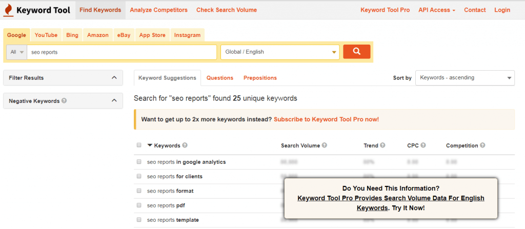 16 free keyword research tools for